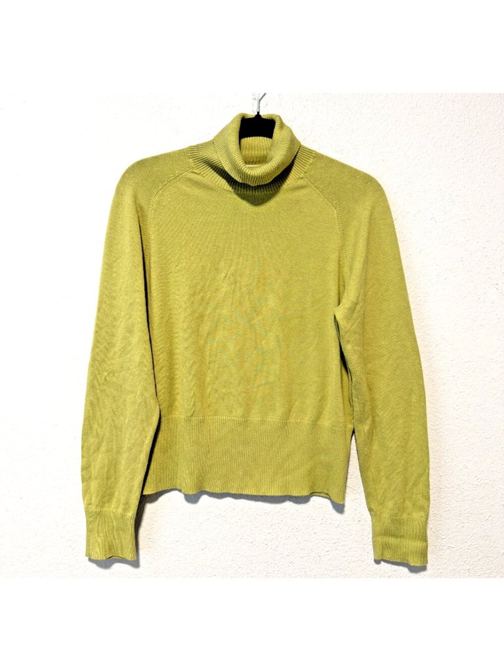 Talbots Womens L Olive Green Turtleneck Sweater Long Sleeve Classic Preppy Knit